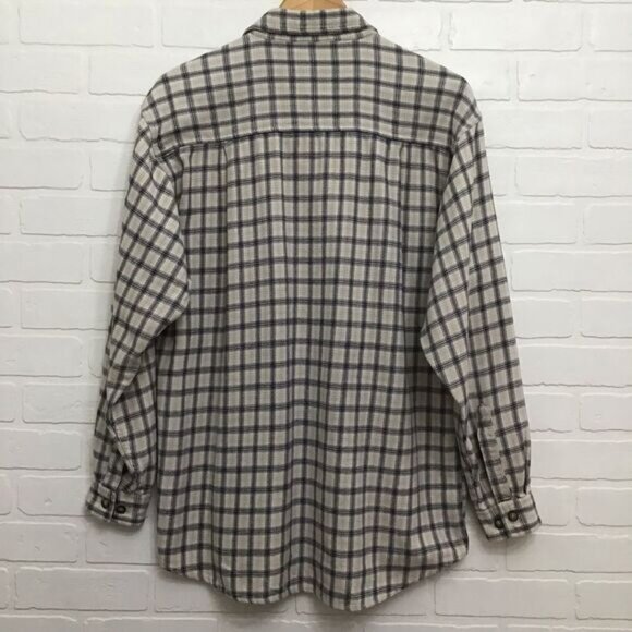 SARGENT Pepper southwestern western mens flannel plaid 100% cotton button down - Picture 5 of 12